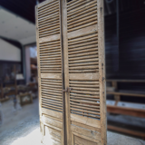 Ancienne paire de volets bois, château XlXème
