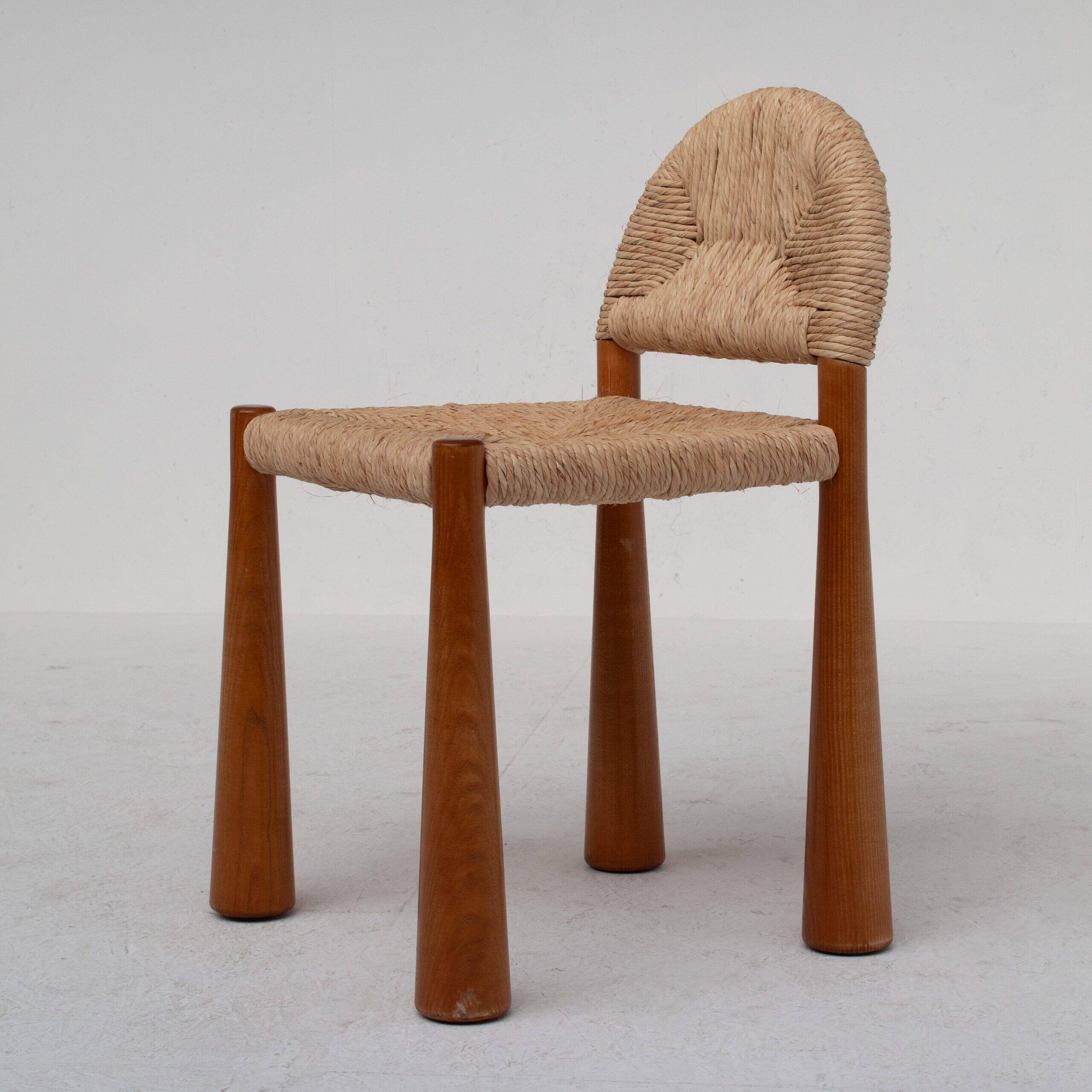 Ensemble de 6 chaises à manger Alessandro Becchi « Toscanolla » pour Giovannetti