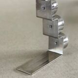 Chrome-plated metal candle holder