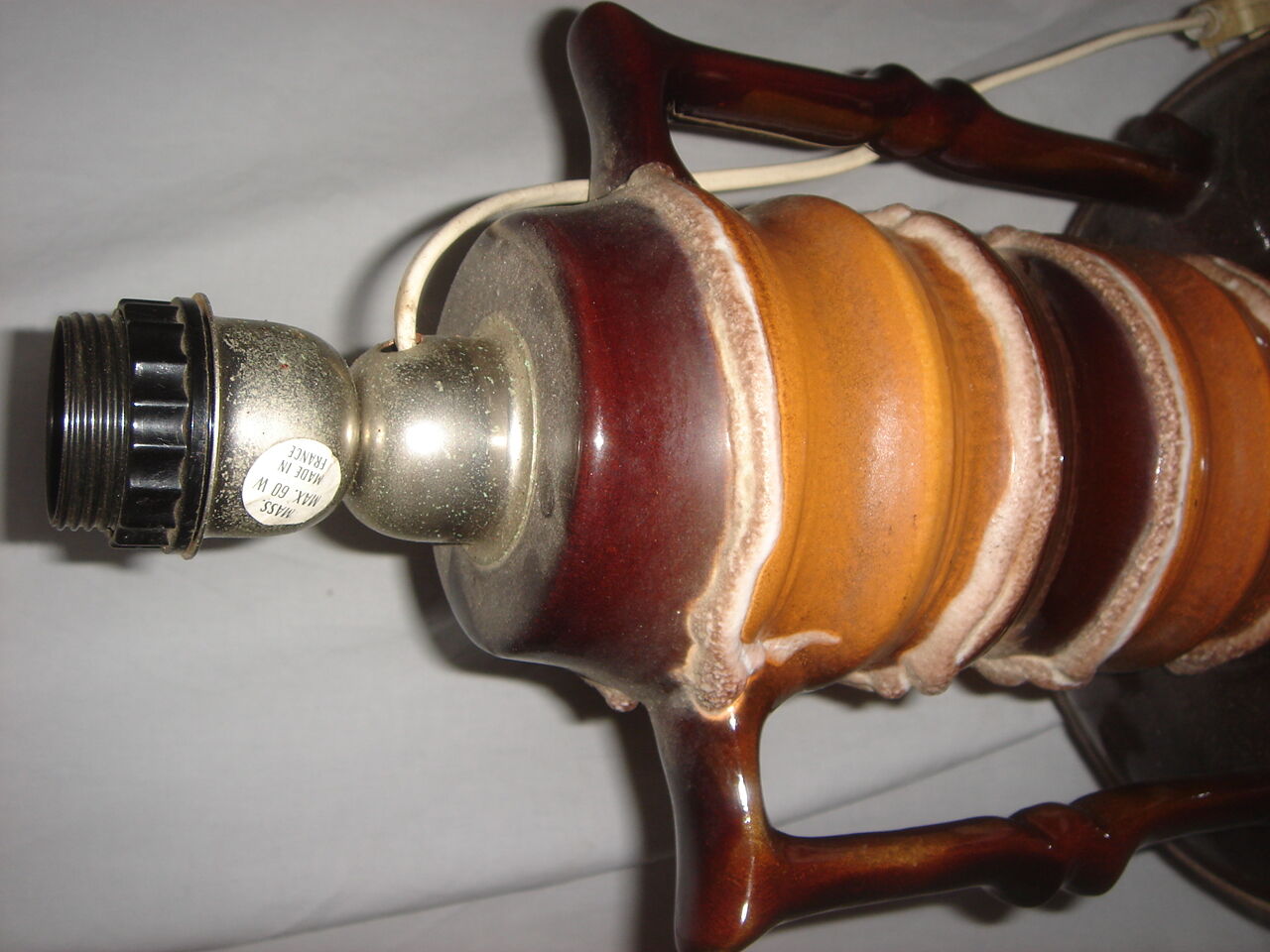 Lampe seventies en céramique émaillée de 1970
