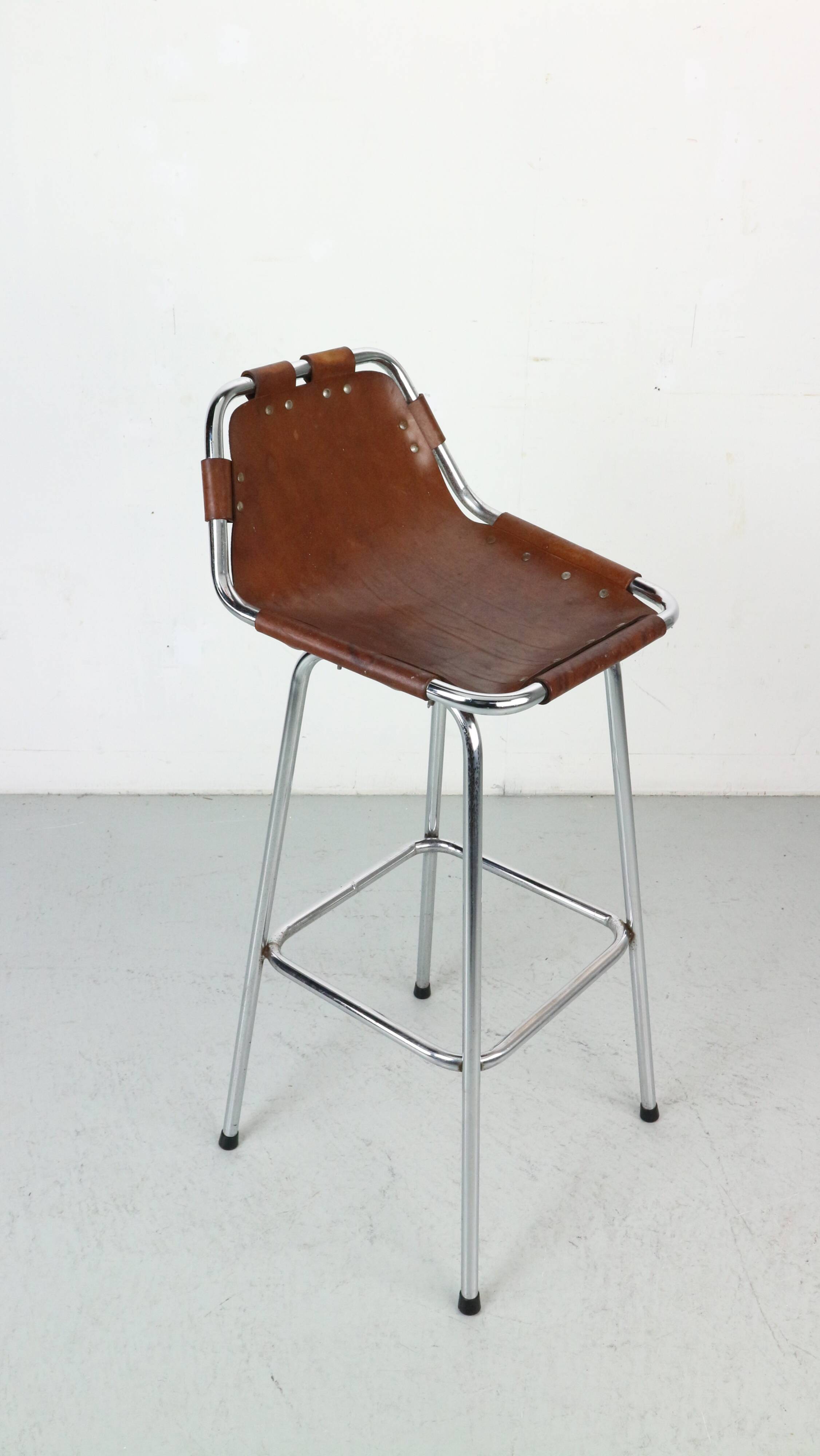 Dalvera "Les Arc" Original Leather Barstool, 1960