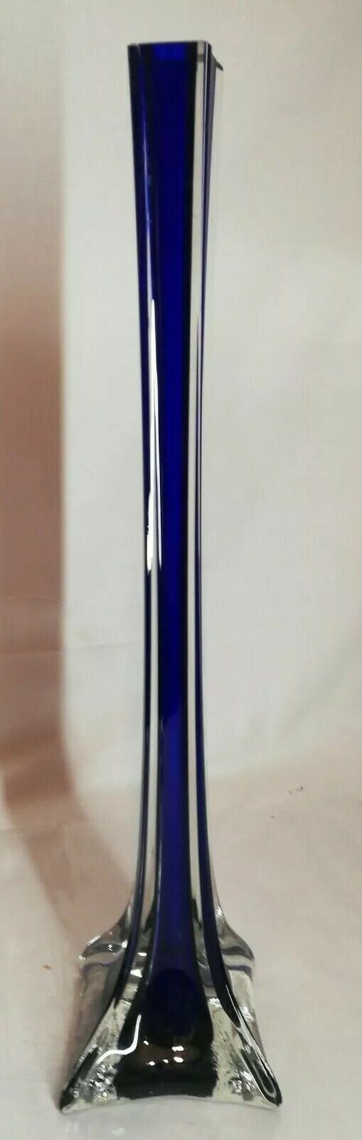 Old vintage blue glass vase