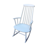Rocking-chair vintage blanc