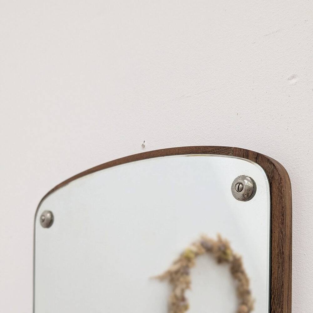 Scandinavian teak mirror