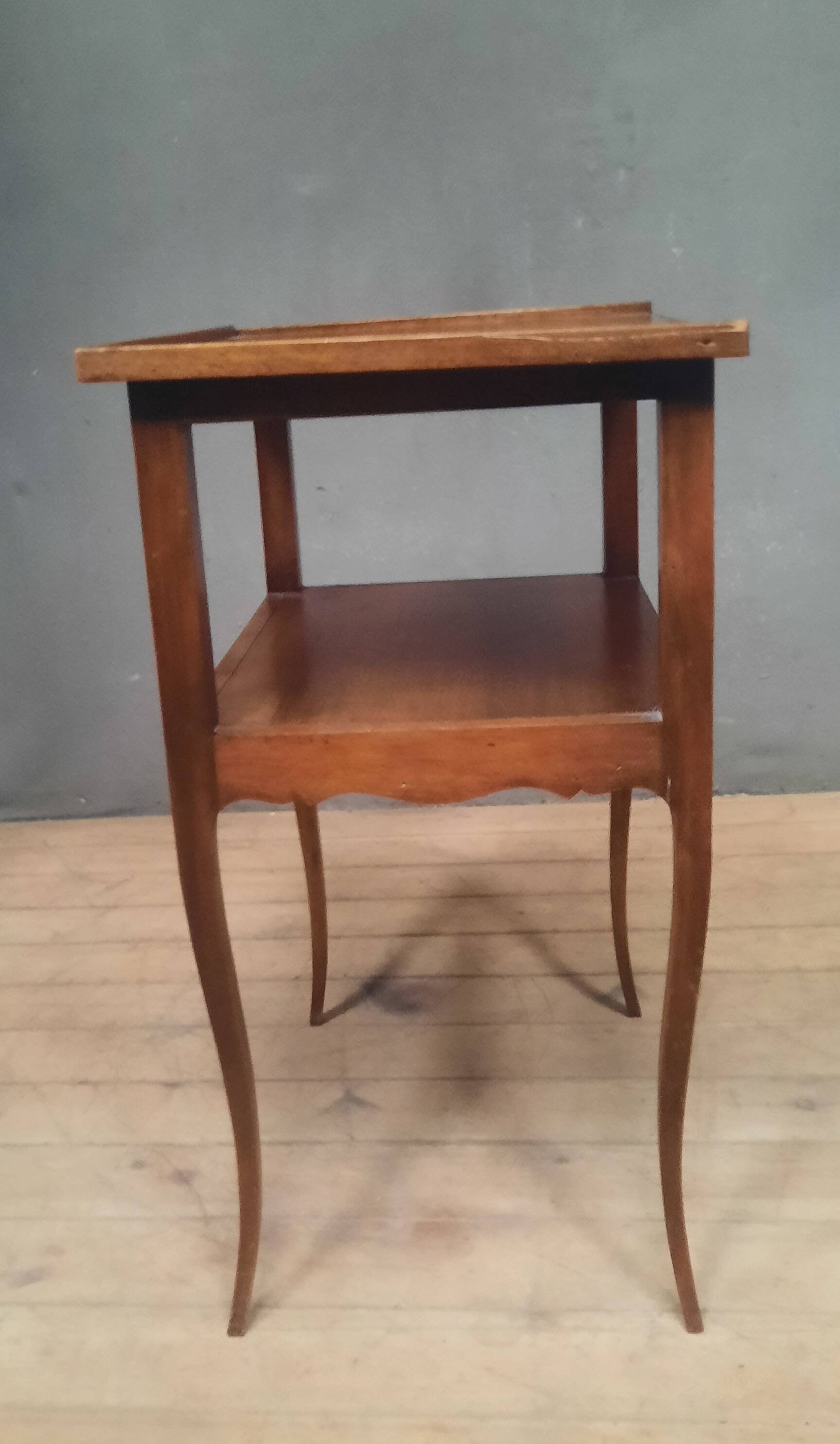 Louis XV style solid wood bedside table