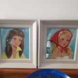 Paire de tableaux vintages