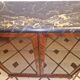 Display cabinet with 2 glass doors in marquetry.