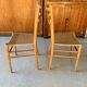 Paire de chaises italienne bois et corde