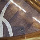Bamboo and smoked glass coffee table 1970