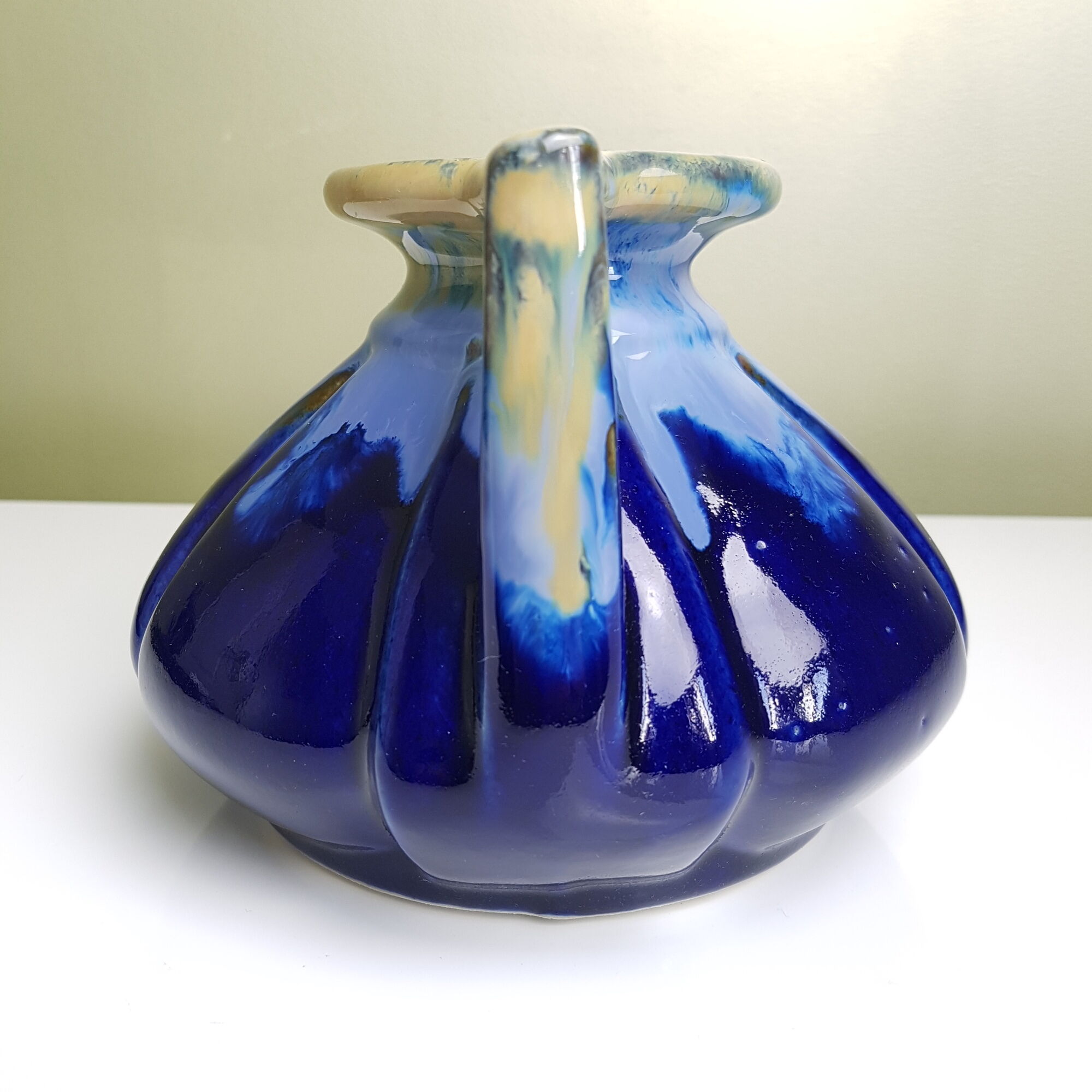 Vase à anse de style Art Nouveau production Alpho Alphonse Mouton Saint Uze