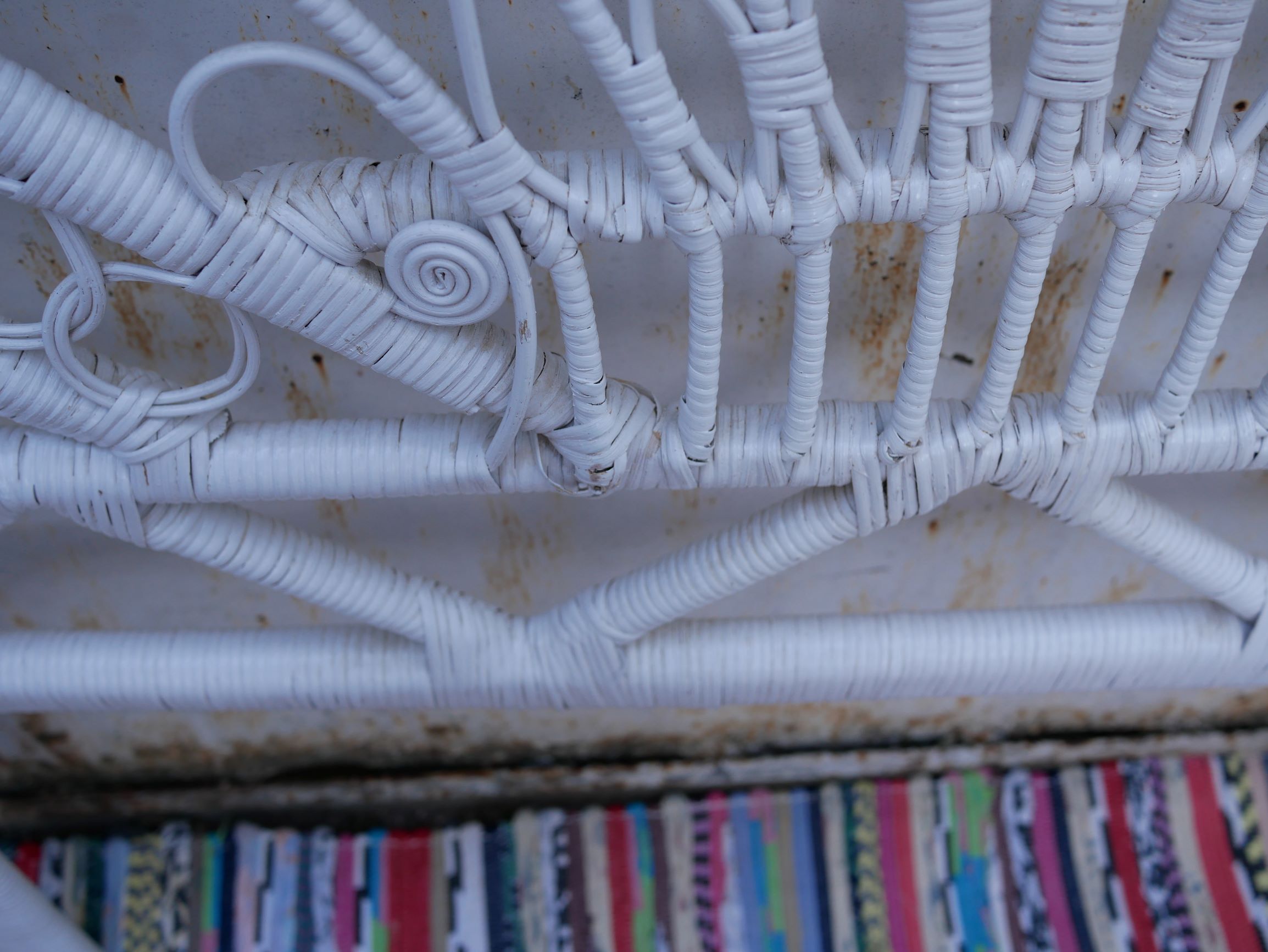 Headboard rattan "peacock".
