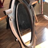 Oval wooden mirror 101x70cm
