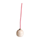 Vintage strolling suspension in pink Clichy glass and woven cotton electric wire