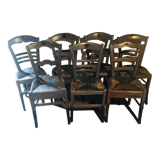 Lot de 7 chaises bistrot moustache