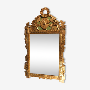 Miroir d'époque Louis XVI en bois doré 117x220cm