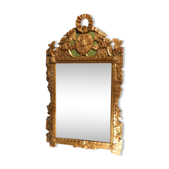 Miroir d'époque Louis XVI en bois doré 117x220cm