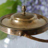 Old glass and brass cookie bucket