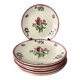 Set of 7 dessert plates gien model "lorraine" hand painted 30-40s