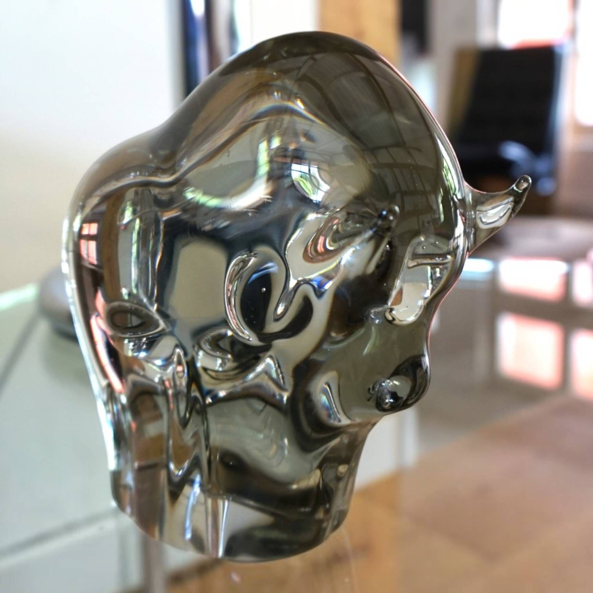 Livio Seguso Murano Bull Glass Sculpture, 1970