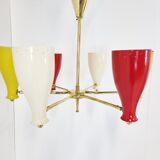 Mid century coloured chandelier, 1950s