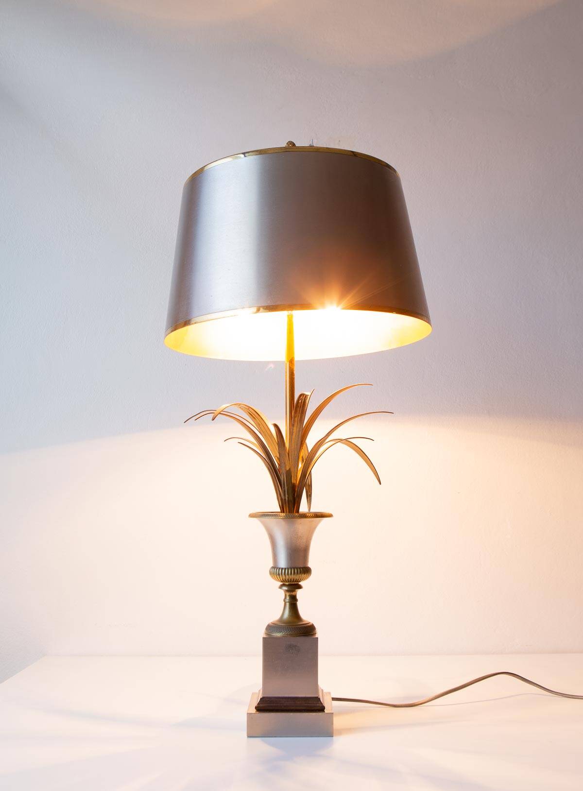 Large "Roseaux" table lamp by Maison Charles