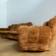Velvet armchairs and sofa, 1970s, set of 3