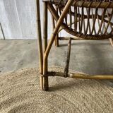 Fauteuil rotin vintage