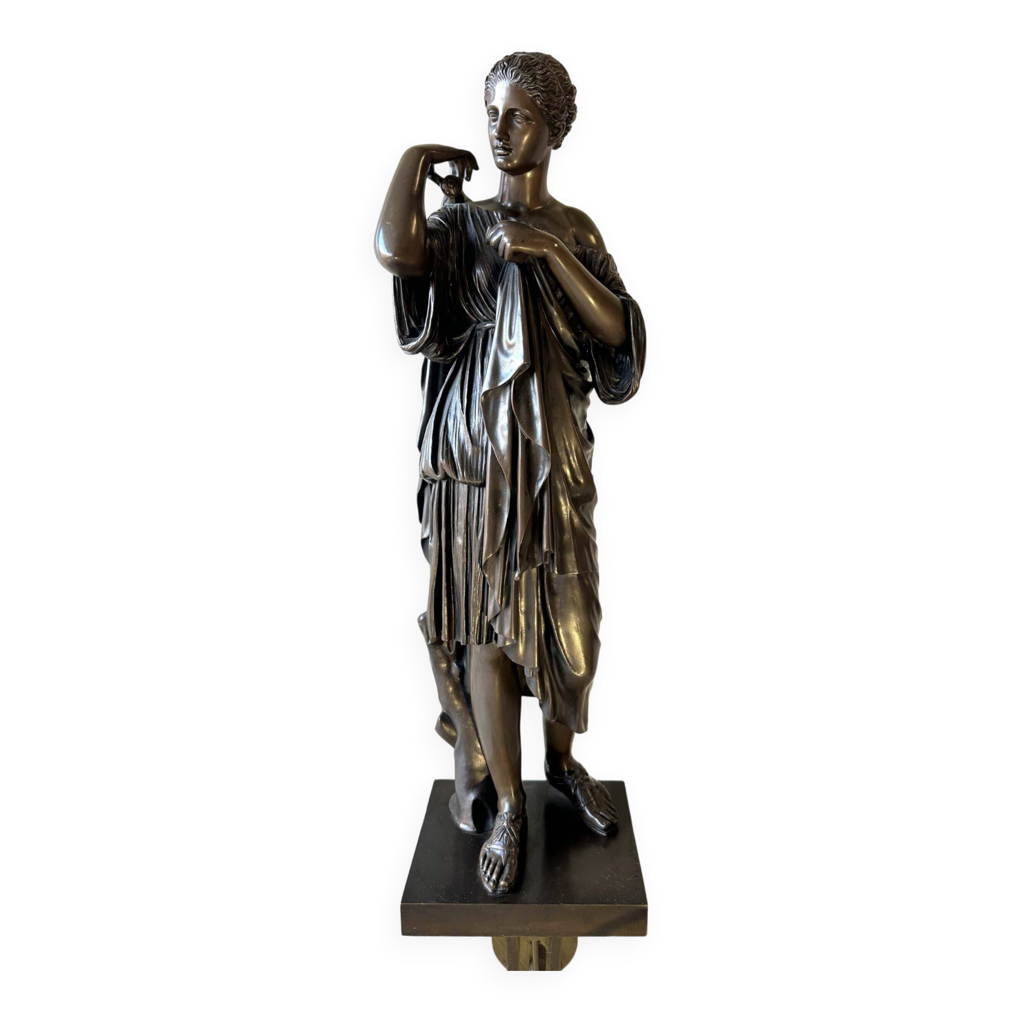 Sujet en bronze Diane d’après Praxitèle circa 1900