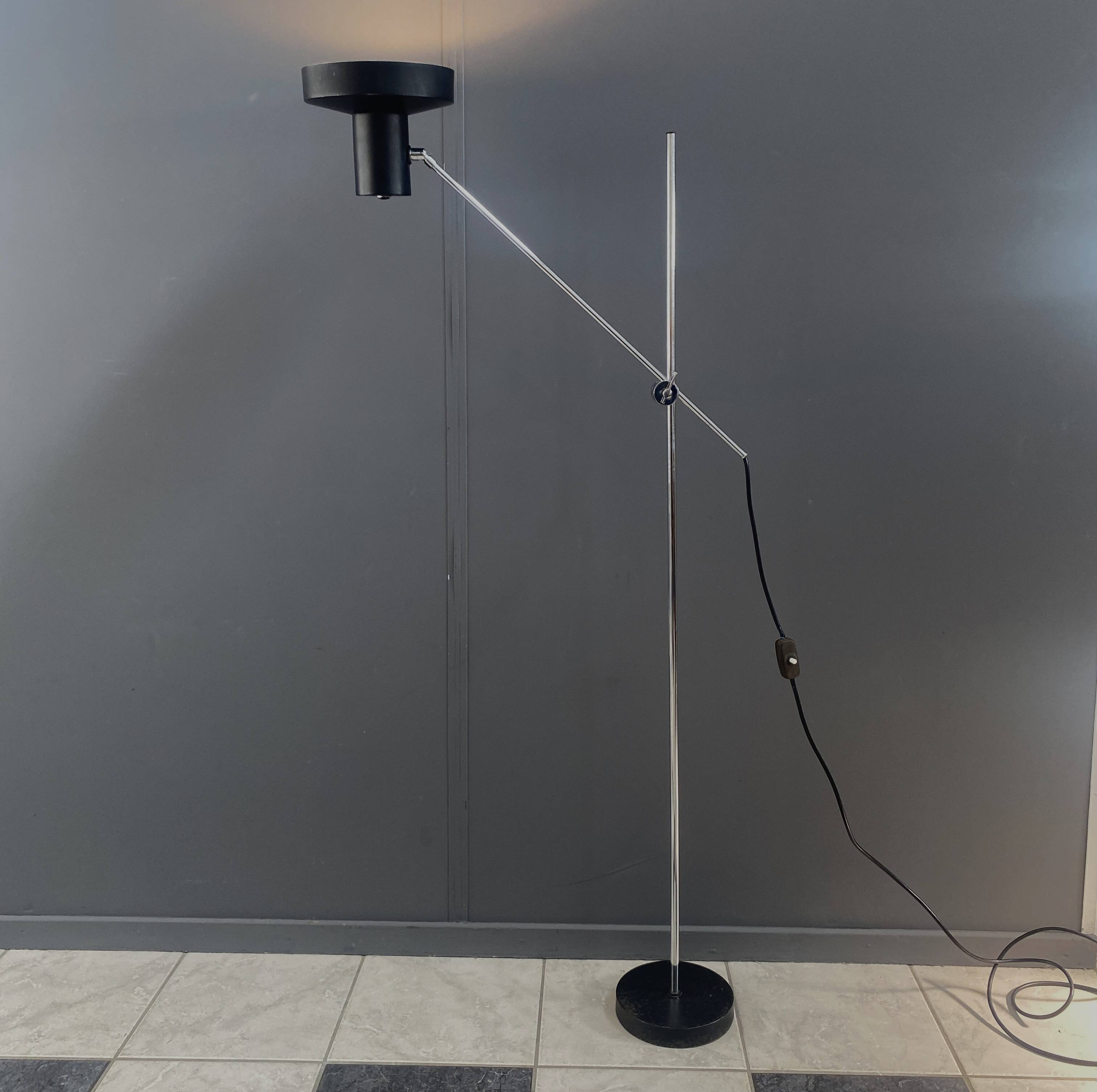 Metal floorlamp by J. Hoogervorst for Anvia Netherlands