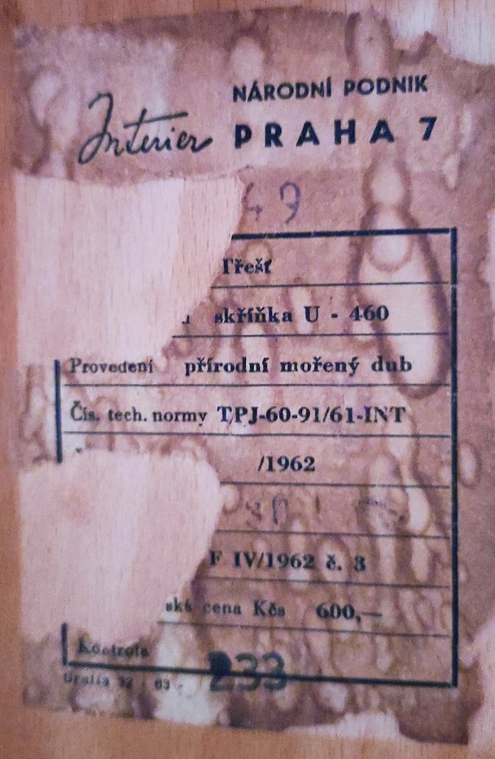 Sideboard designed by J. Jiroutek U 460, Czechoslovakia, 1960s