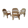 Garden furniture in miniature rattan for doll or decoration