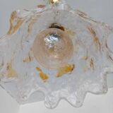 70's glass bell pendant light