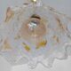70's glass bell pendant light