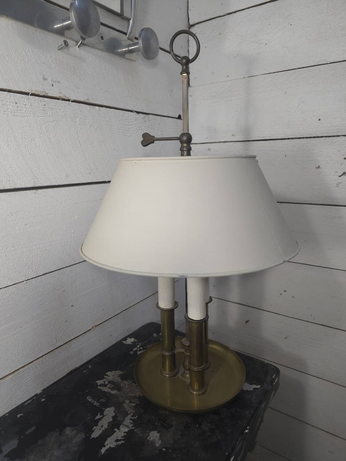 Brass hot water bottle lamp