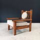 Brutalist Square Oak Lounge Chair, Belgium, 1950s