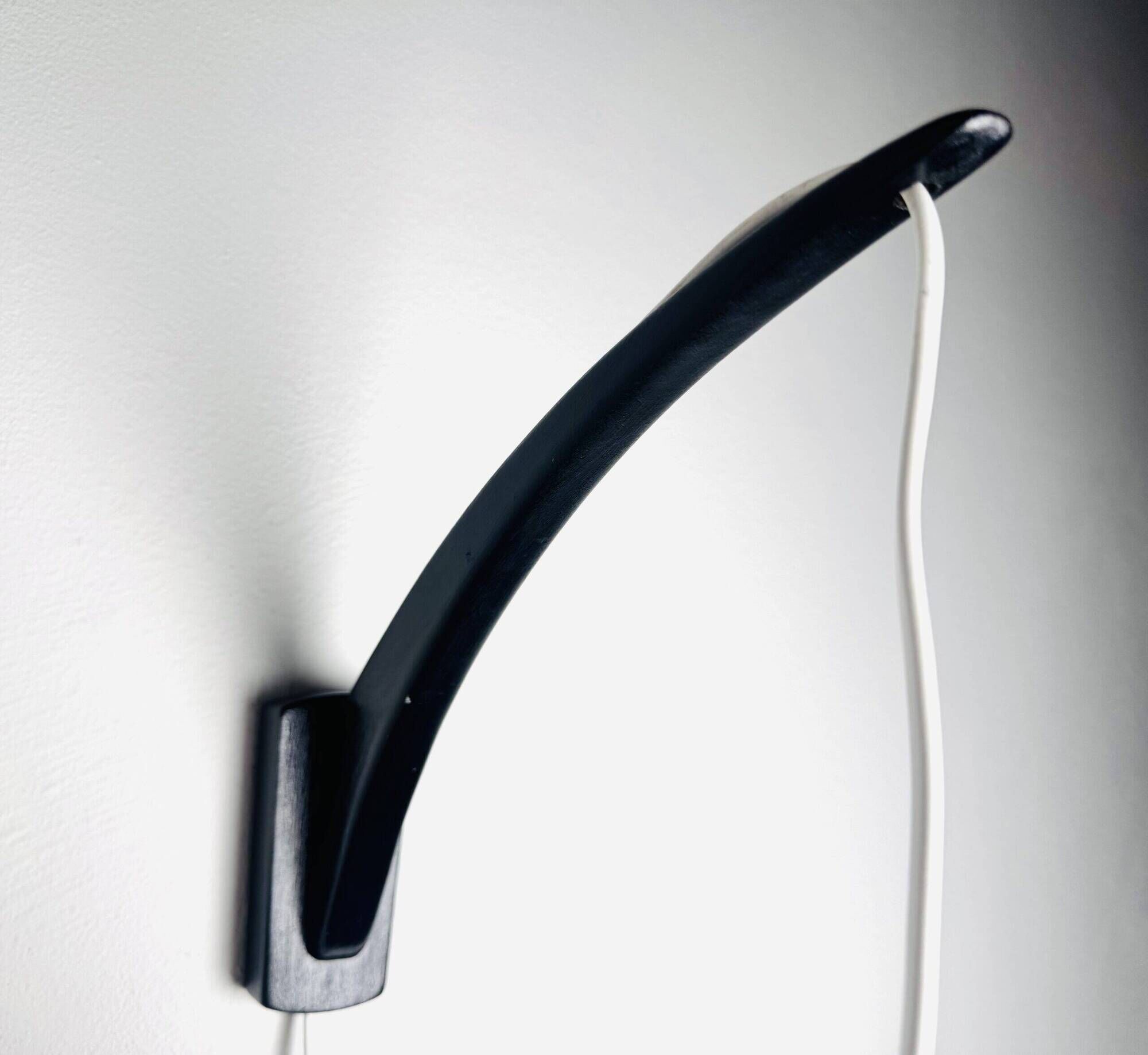 Set Of Single-Arm Wall Lamps In Teak And Opaline Glass By Uno & Östen Kristiansson For Luxus, Sweden 1960S