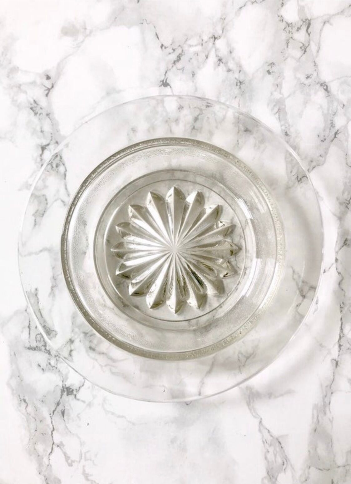 Round vintage butter dish