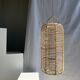Large lantern-shaped rattan pendant lamp H50 D24
