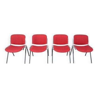 Vintage italian stackable dining chairs, 1970s