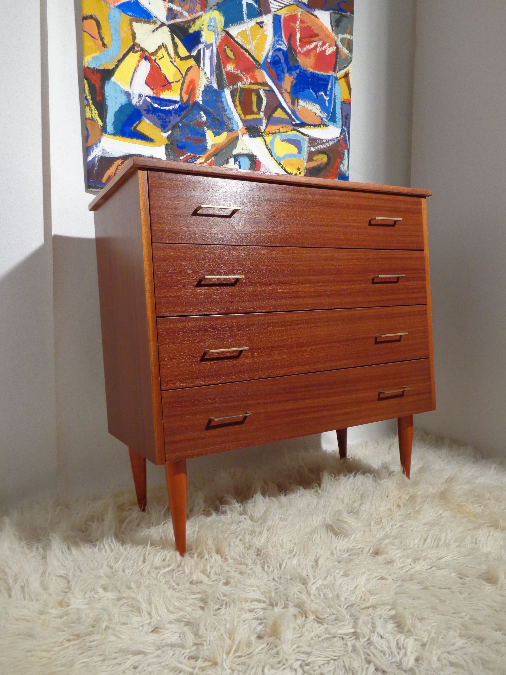 Chest of drawers vintage 60s teak