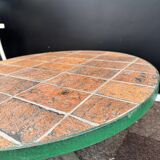 Jean Jaffeux coffee table – Glazed ceramic and metal base