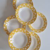Set of 6 Digoin earthenware plates