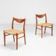 Arne Wahl Iversen set of six teak dining chairs Glyngore Denmark 1960