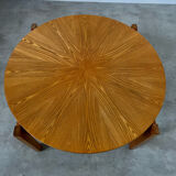 Old coffee table wood design 60s Italy vintage