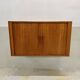 Teak Tambour Door Cabinet By Kai Kristiansen For Feldballes