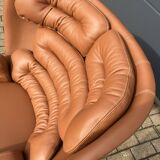 Joe Colombo Elda Longhi chair in cognac leather in new condition!