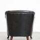 Fauteuil en cuir de vache noir