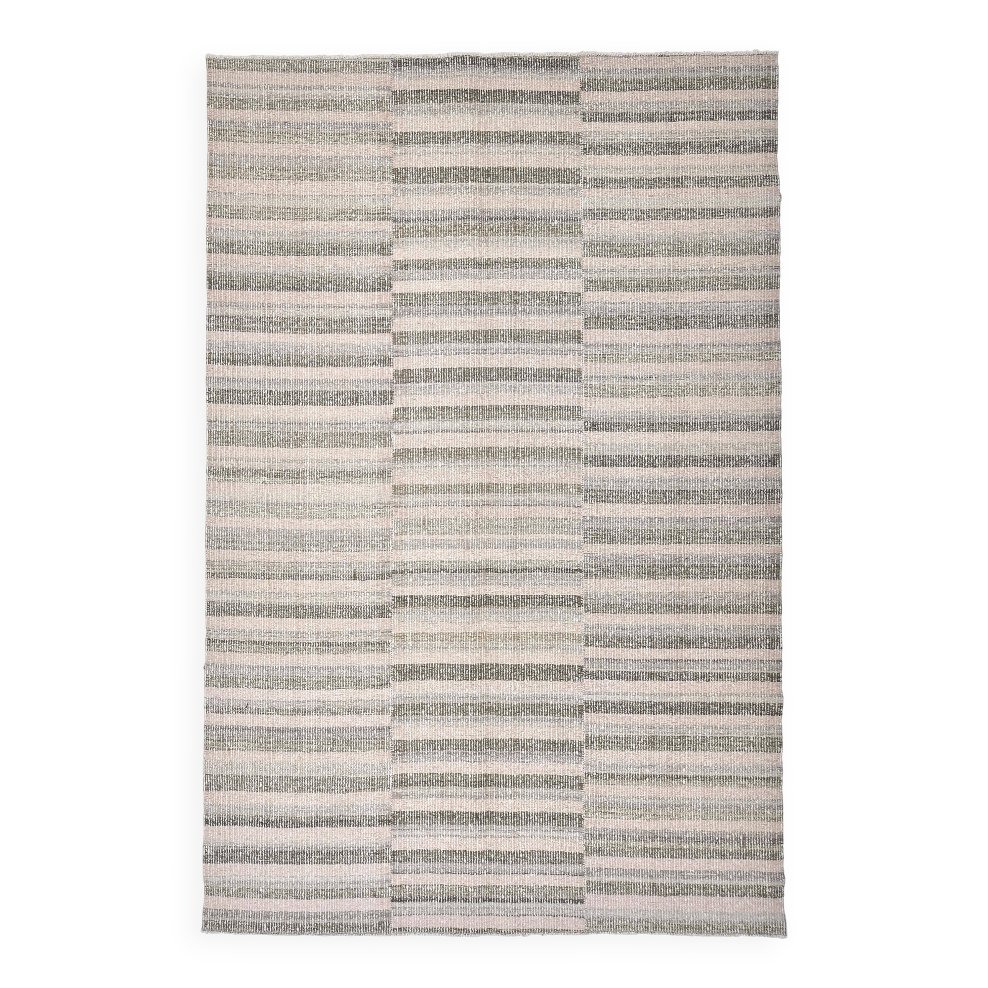 Pastel pink kilim rug, 325x217 cm wool kilim rug, large kilim carpet