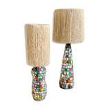Pair of picassiette lamps
