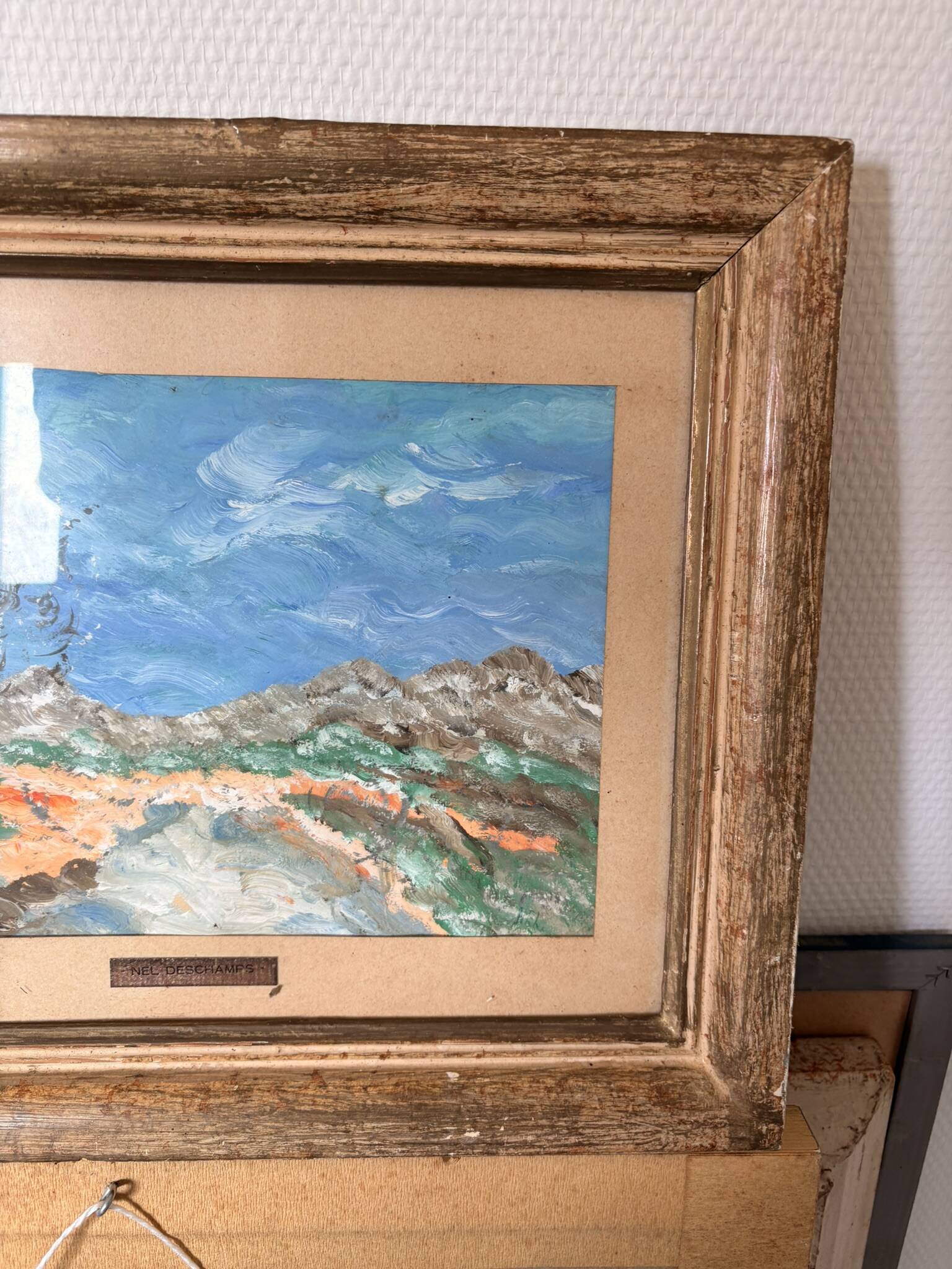 Oil Painting Acrylic Impressionism Tree Field Landscape Mountain